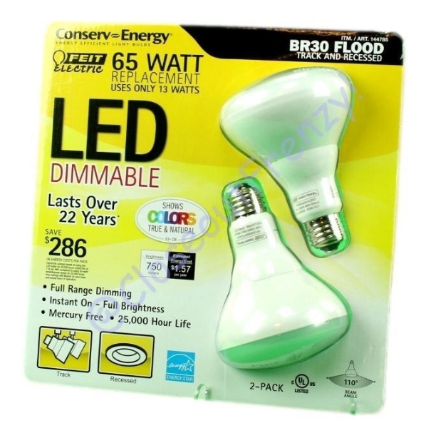 Picture of Feit Electric 144785 65 Watt LED BR30 Flood 2 Pack CF-1-557