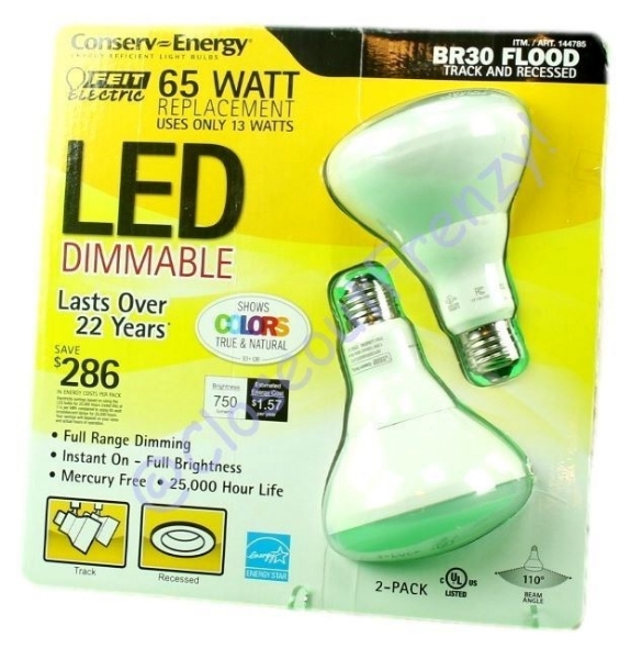 Picture of Feit Electric 144785 65 Watt LED BR30 Flood 2 Pack CF-1-560