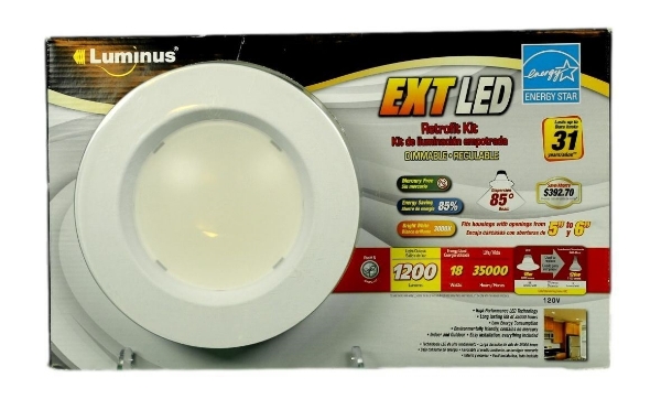 Picture of Luminus Ext LED Dimmable Recessed Retrofit Kit 18W 1200 Lumens CF-1-812
