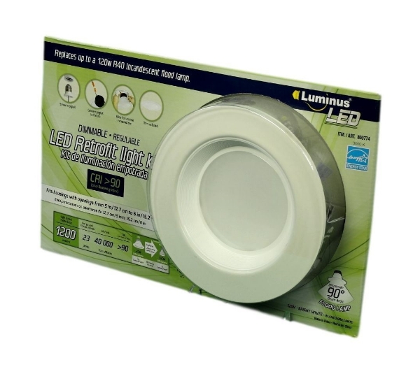 Picture of Luminus LED Dimmable Retrofit Light Kit 1200 Lumens Flood Lamp 120W R40 CF-1-780